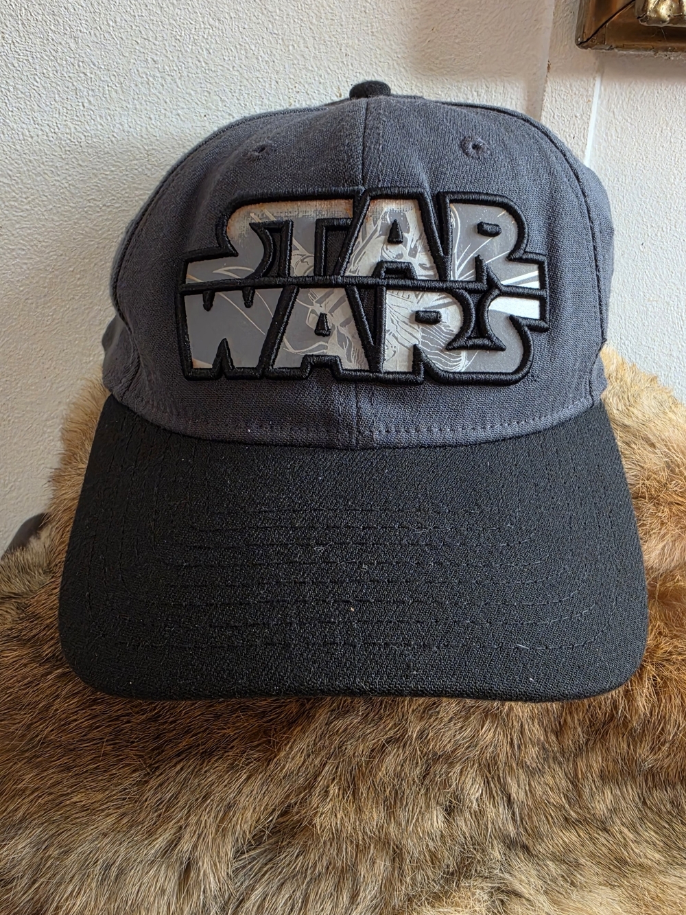 Star Wars Gray Crown with Black Brim Logo Hat